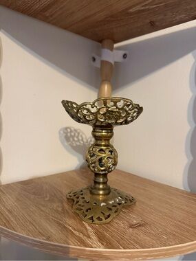 Ornate Brass Decorative Candle Holder